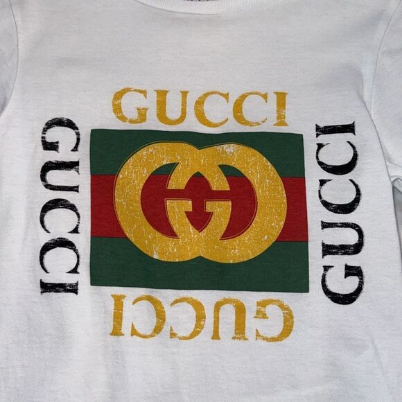 GUCCI LOGO WHITE TSHIRT 5Y - Picture 2 of 4